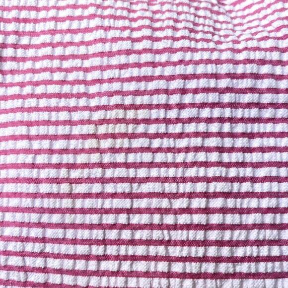 Sam TY Seersucker Ruffle Hem Pink White Stripped Skirt - Size 8 - Picture 5 of 9